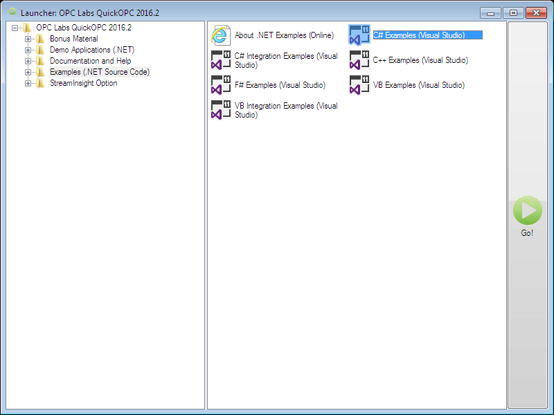 Quickopc Application The Launcher application